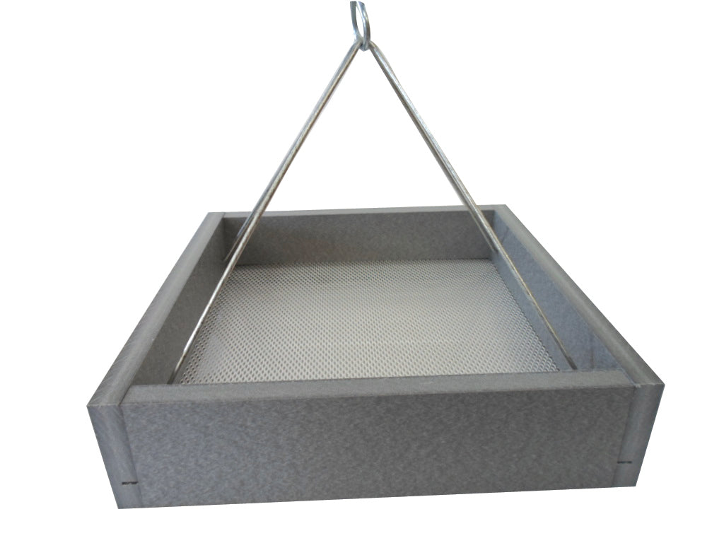 Green Solutions Hanging Platform Feeder, Small, Gray