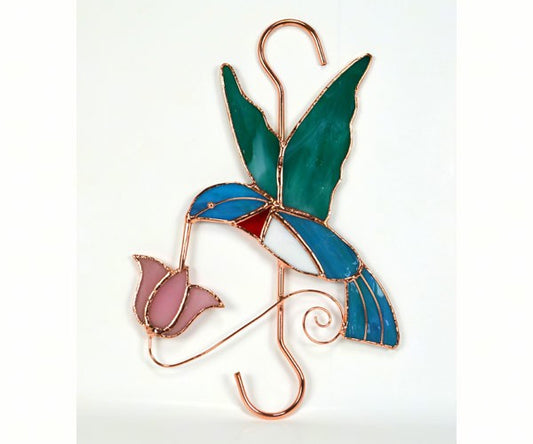Hummingbird with Pink Flower Hook