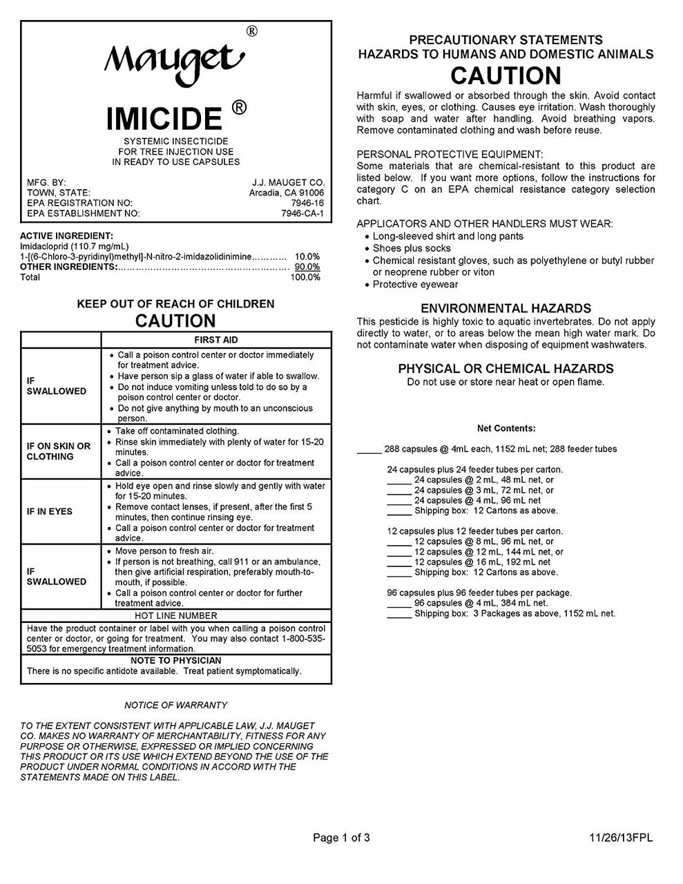 Imicide Insecticide 3ml