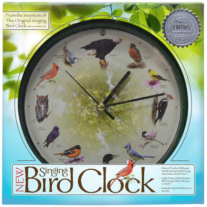 Limited Edition 20th Anniversary Singing Bird Clock, 8 Inch