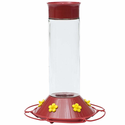 Our Best Glass Hummingbird Feeder, Red, 30 OZ