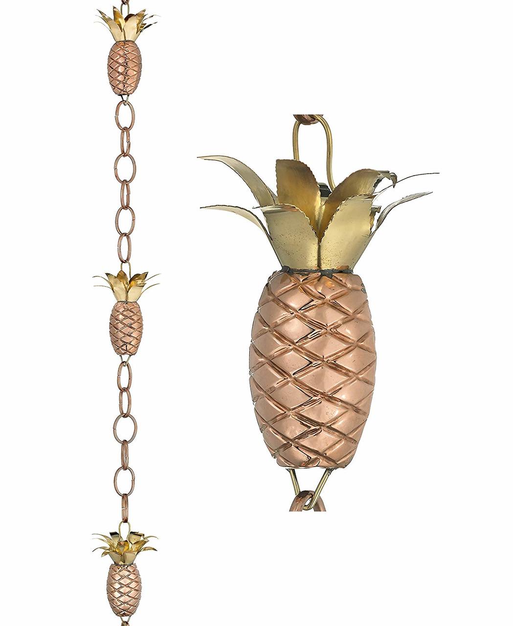 Pineapple Pure Copper 8.5-Foot Rain Chain
