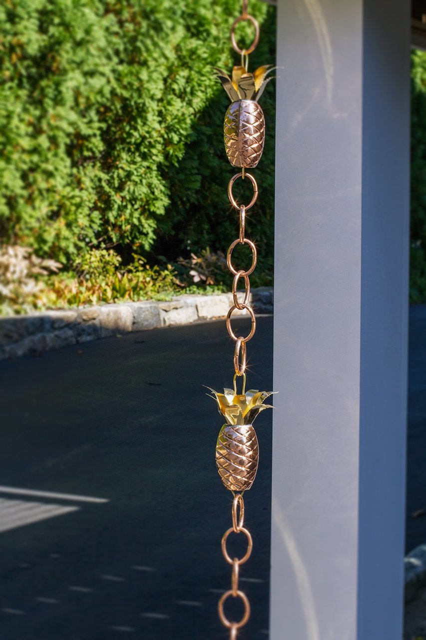Pineapple Pure Copper 8.5-Foot Rain Chain