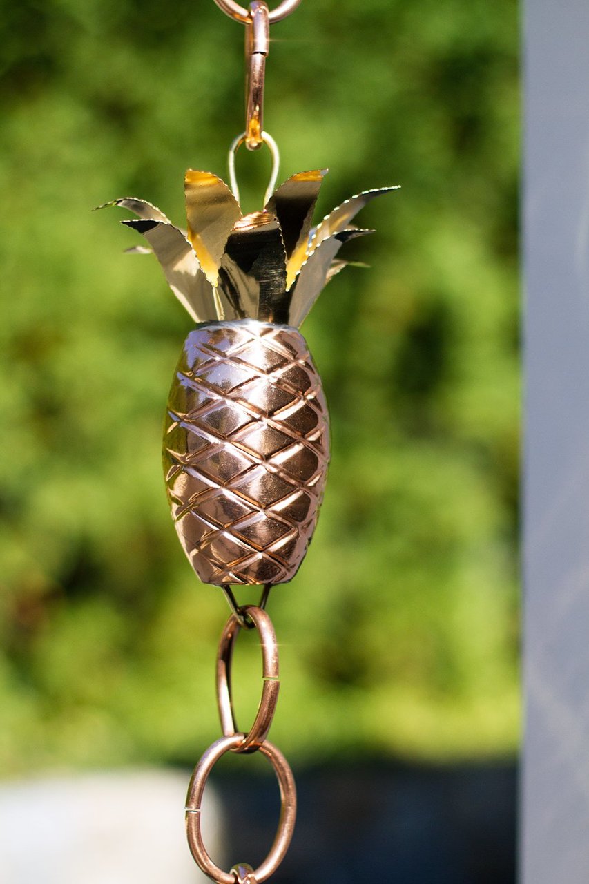 Pineapple Pure Copper 8.5-Foot Rain Chain