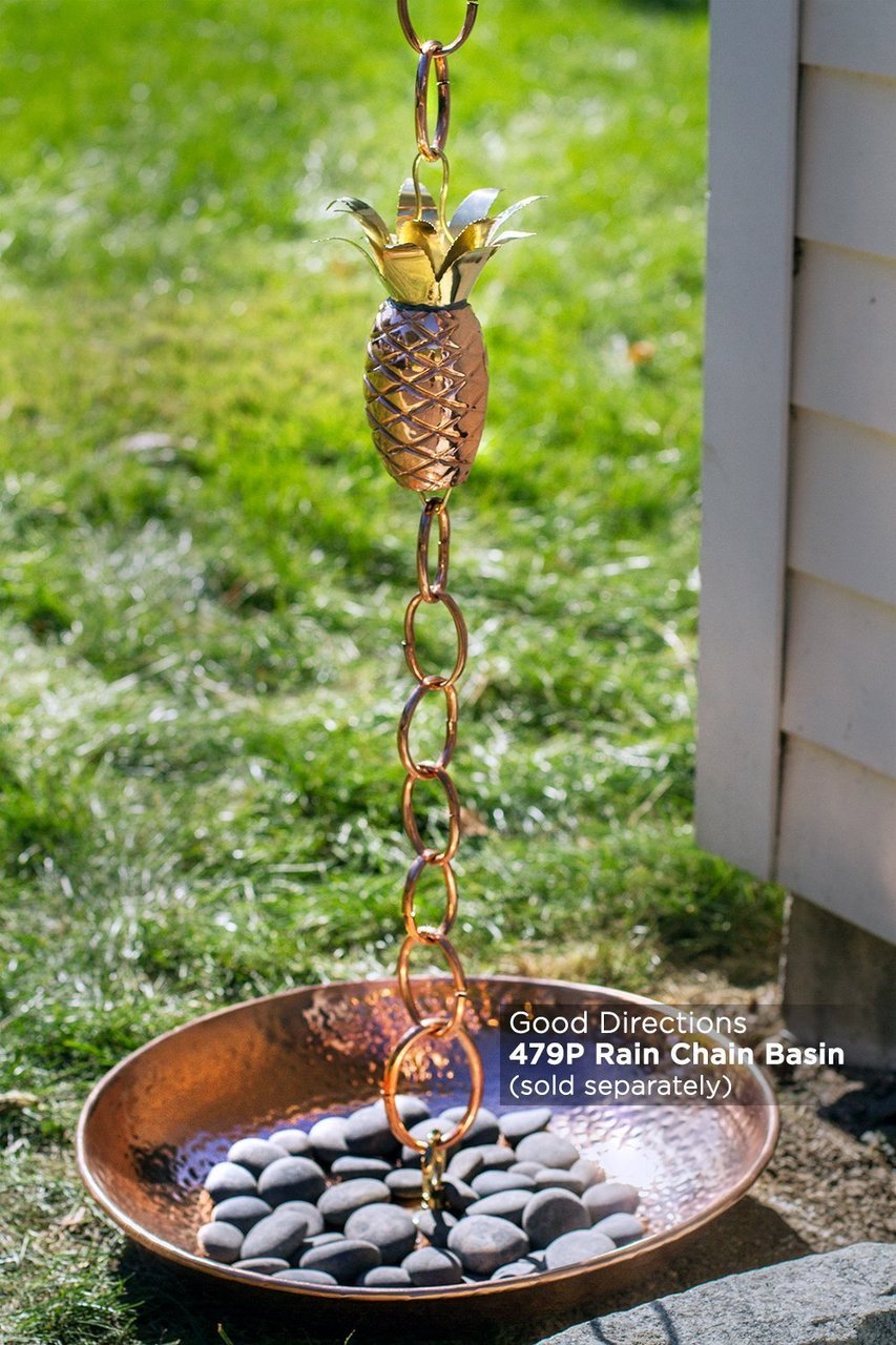 Pineapple Pure Copper 8.5-Foot Rain Chain