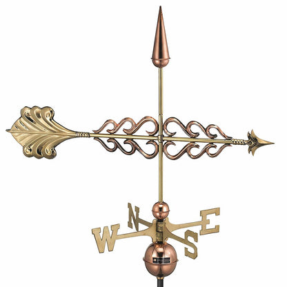 Smithsonian Arrow Weathervane, Polished Copper
