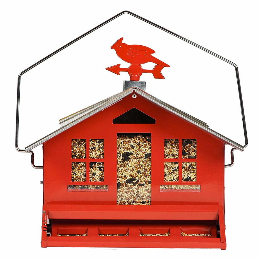 Squirrel Be Gone II Country House Bird Feeder with Weathervane