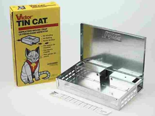 Tin Cat Live Catch Mouse Trap