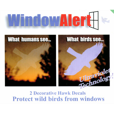 Window Alert Window Hawk Decal, 2PK
